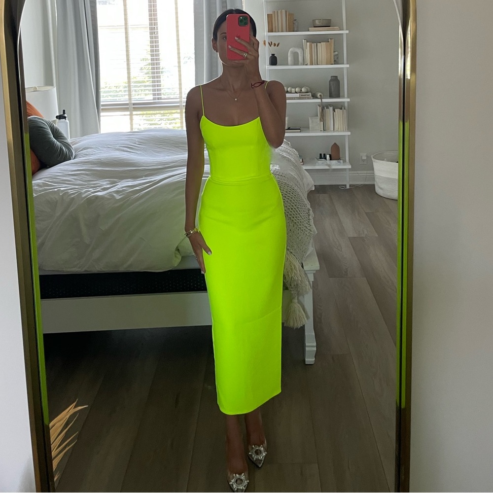 Alex Perry Zane Stretch-Crepe Midi Dress
